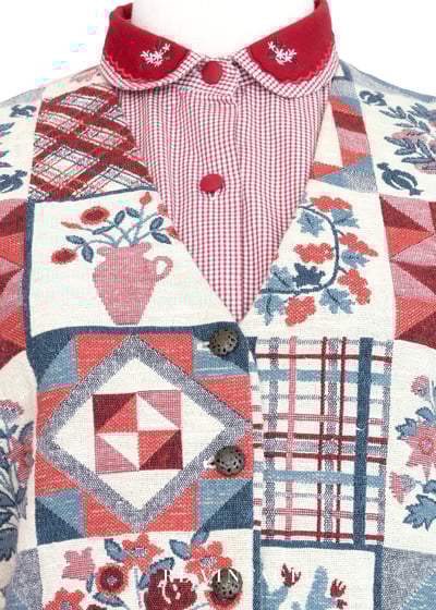 『歐洲寶物』異國風情小花園西裝背心9