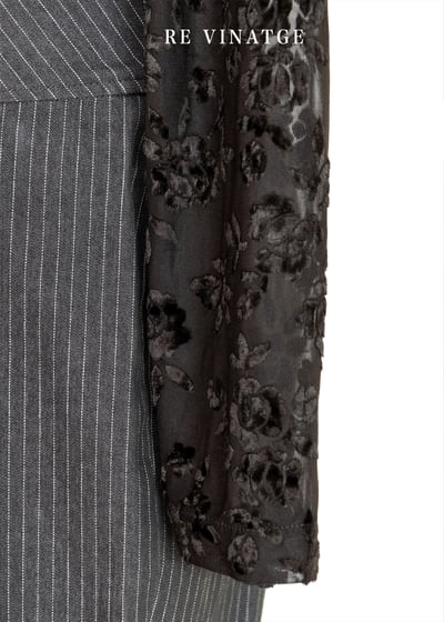 韓國製 - DKNY 黑玫瑰燒融輕薄長袖上衣7