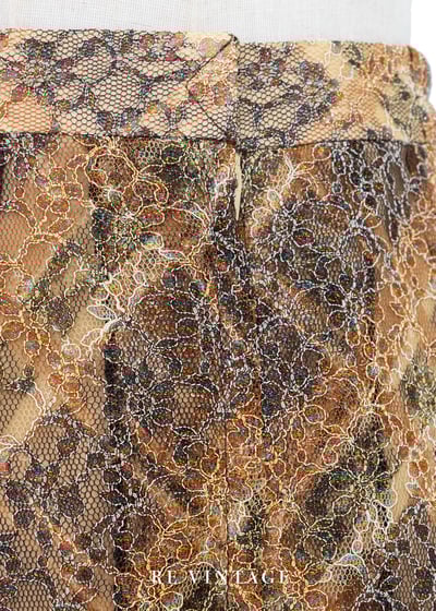 金蔥彩虹小花菱格紋氣質長裙（24-26"）10