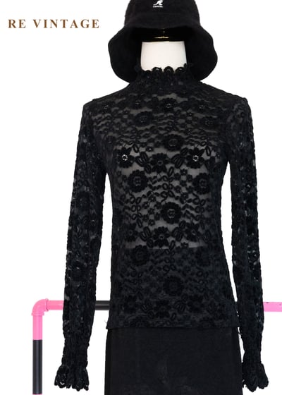 夜行小花高領上衣1