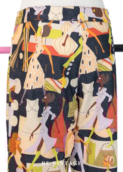 時尚插畫摩登色女伶長褲（27"）9