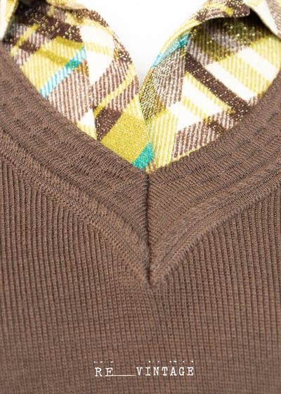 深咖啡色好質感毛料針織上衣9