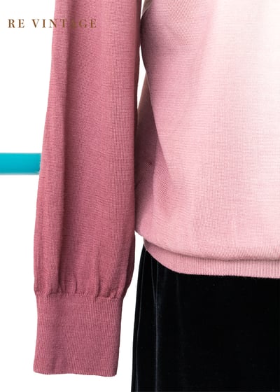 Fuchsia Pink 斜紋漸層薄款針織毛衣8