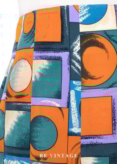 復古乖乖牌幾何藝術高腰短褲（27"）5