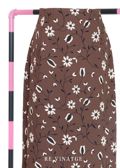 巧克力棕小白花長裙3
