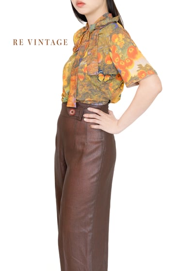 亮亮巧克力慕斯高腰寬版長褲2