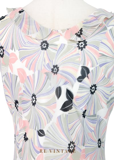 春夏糖粉花開雪紡洋裝15