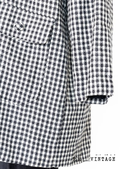 黑毛毛小格紋秋天薄款中長版外套8