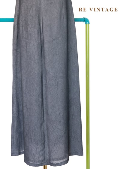 極簡主義 - 灰美人格紋肩帶長洋裝4