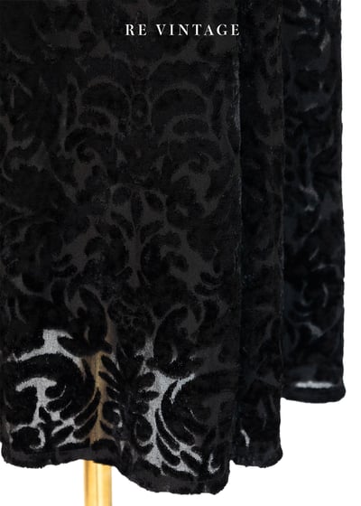 典雅の圖騰燒絨絨布長裙（26-28"）5