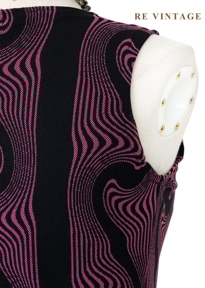 粉紅噪聲 - 迷幻波紋長版背心13