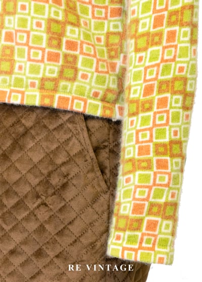 Geometric Spectrum 萊姆綠格紋毛衣外套10