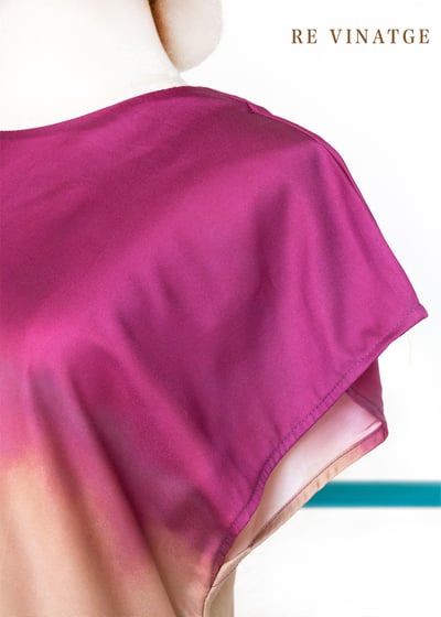 『歐洲寶物』四色花瓣漸層緞面氣質長洋裝12