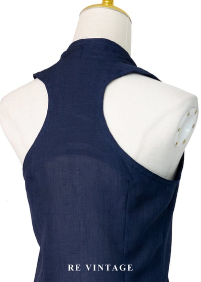 質感單品 - Navy Tailored Vest 金光雙排釦挖背背心12