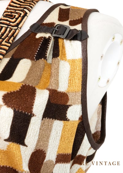 Retro Mosaic 方塊之間短版背心5