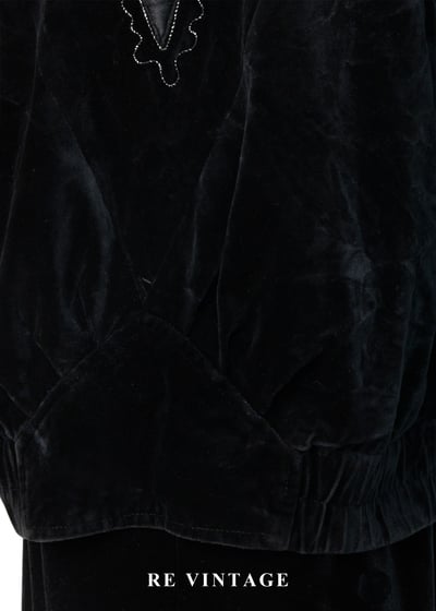 花羽輪廓黑絨深處外套17