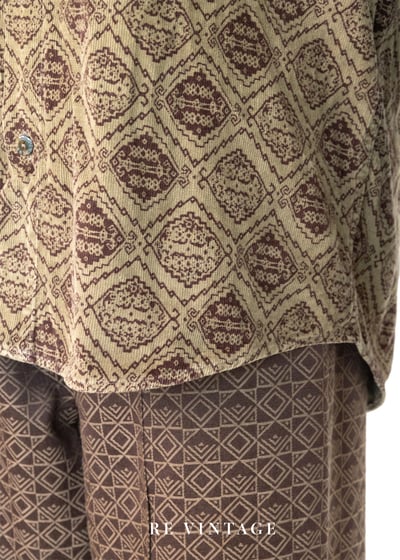 Dried Herb 菱格紋燈芯絨襯衫6