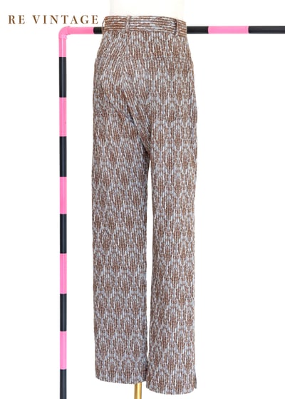 雙印花古典氣質中腰直筒褲（25"）6