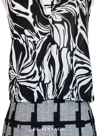 黑白流動藝術繞頸背心4