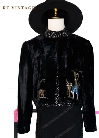 童話午夜劇場絨布短版外套1