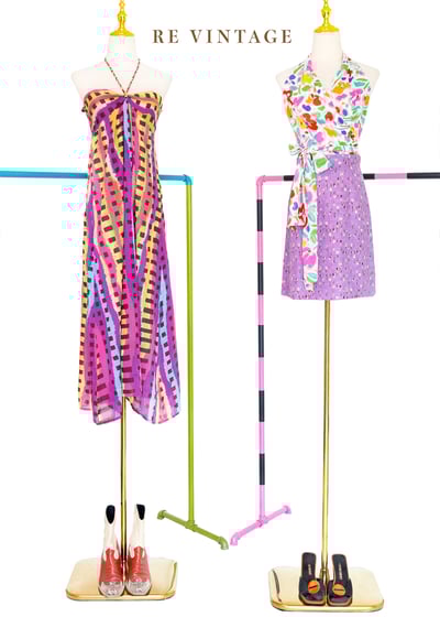 『歐洲寶物』Color Wave 格紋長洋裝2