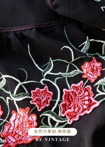 紅花黑紗東方韻味繞頸背心14
