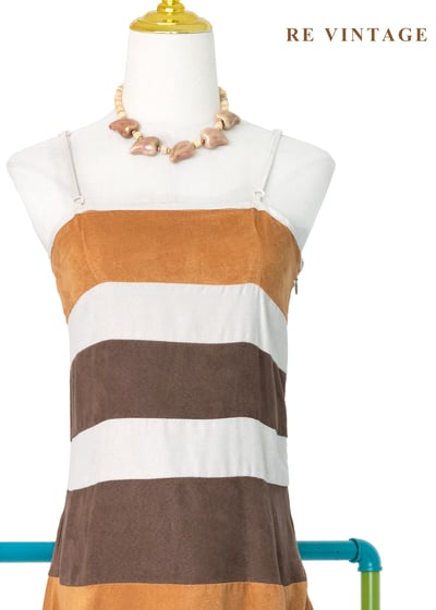 咖啡焦糖糖果拼圖細肩帶洋裝3