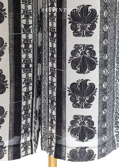 黑白圖騰詩行高腰寬褲（26"）6