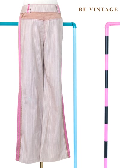 微醺香檳 - 甜蜜線條拼接長褲（28"）8