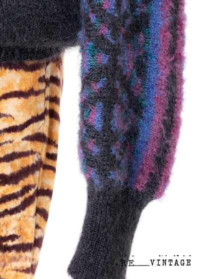 海馬毛桃粉藍可愛圖騰毛衣10