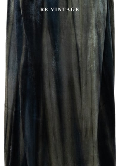 朦朧墨綠交融絨布高腰長裙（24"）4