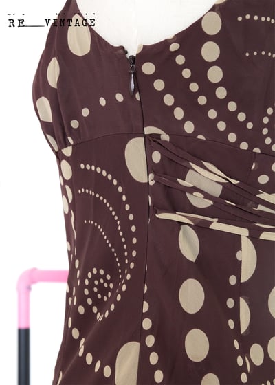 圓點點Party time 巧克力棕雪紡洋裝13