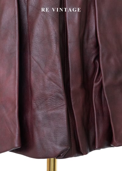 辣味勃根地皮革燈籠短裙（27"）4