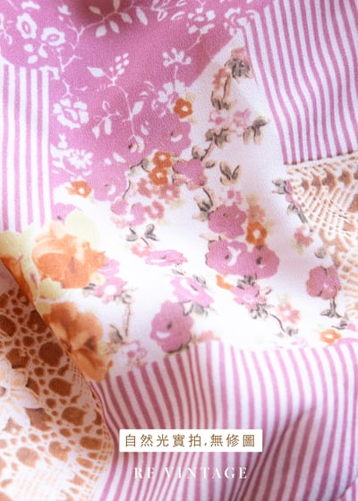 如夢如幻的拼布花紋雪紡裙裙（22-31"）12