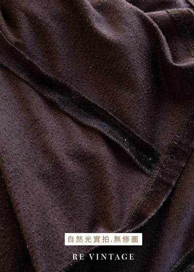 巧克力色精緻花影絨布小背心11