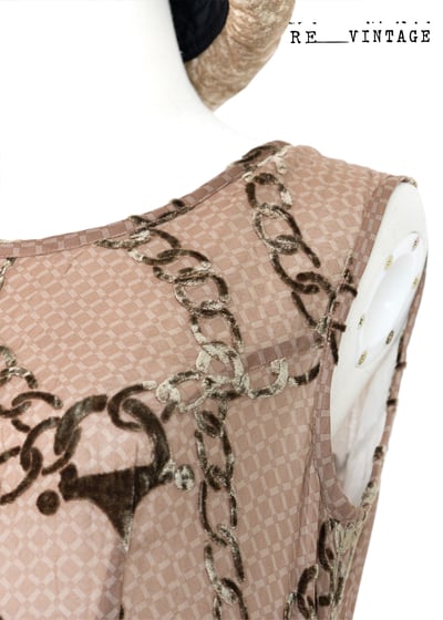 鍊條美人卡布奇諾棕長洋裝8