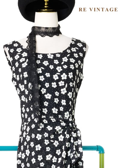 黑白映畫 - 法式雛菊氣質洋裝3