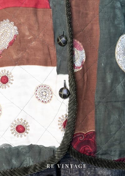 『歐洲寶物』拼接復古刷色個性背心13