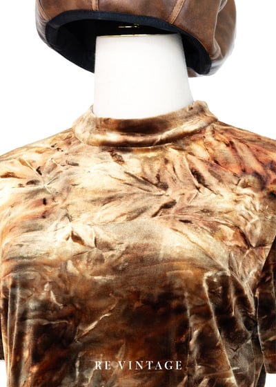 橘金色の皺褶紋路絨布上衣3