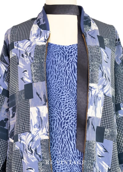 Canvas 裡的小花格紋薄款外套3