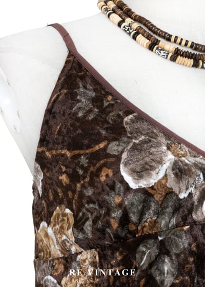 沈睡森林花影絨布細肩帶背心5