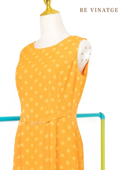 Neon Orange 點點長洋裝11