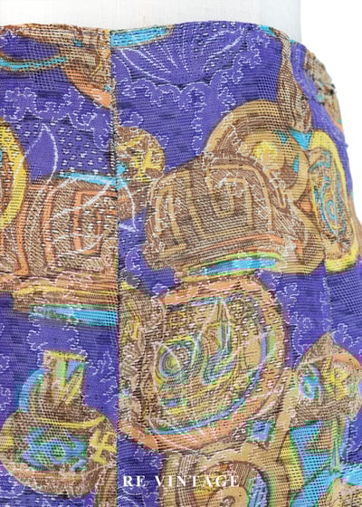 飽滿電光紫時空硬幣高腰短褲（25"）5