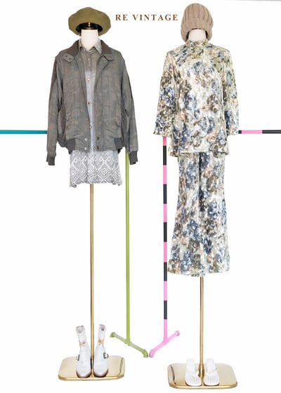 灰綠色霧裡紋路復古夾克外套2