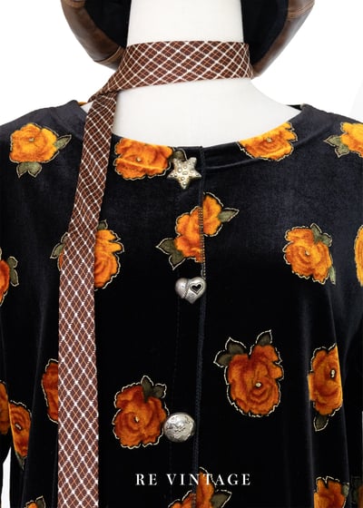 Orange Rose 絕美銀釦絨布套頭上衣3