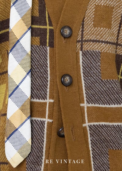 Topaz 格紋拼接針織毛衣背心12