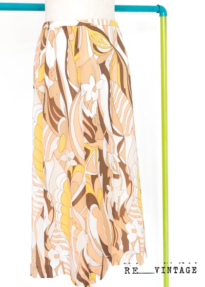 日本製 Peach Fuzz 漂亮圖騰中長裙3