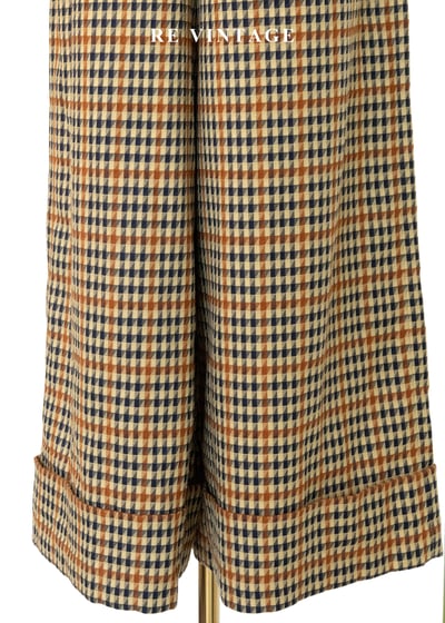 紳士偵探千鳥格高腰寬版長褲（24"）6