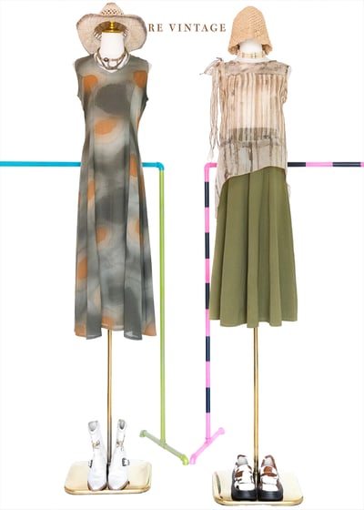 質感單品 - 橄欖綠高腰圓裙（22"）2