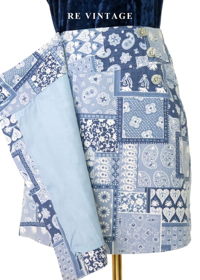 蔚藍海岸的拼貼記憶圖騰短裙（24"）8